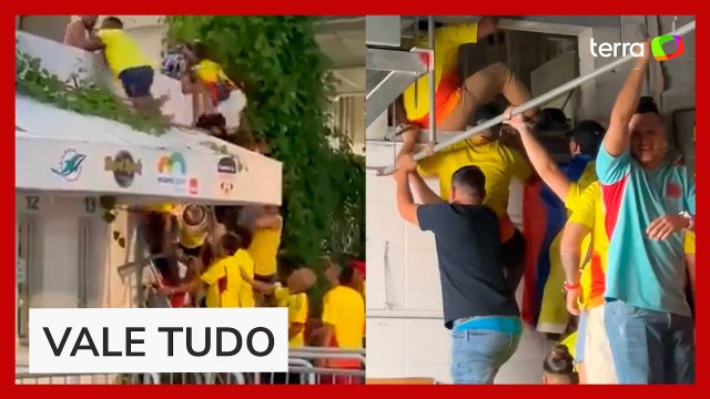 Torcedores usaram até duto de ventilação para tentar invadir a final da Copa América