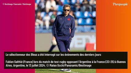 "Il fallait faire avec..." : Fabien Galthié fataliste sur l'affaire Jégou-Auradou, il s'exprime sans retenu