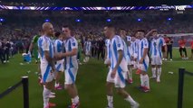 _2024 Copa América Final- Argentina's trophy ceremony following 1-0 victory over Colombia