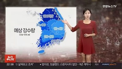 [날씨] 내일 전국 대부분 장맛비…남해안 중심 호우 주의