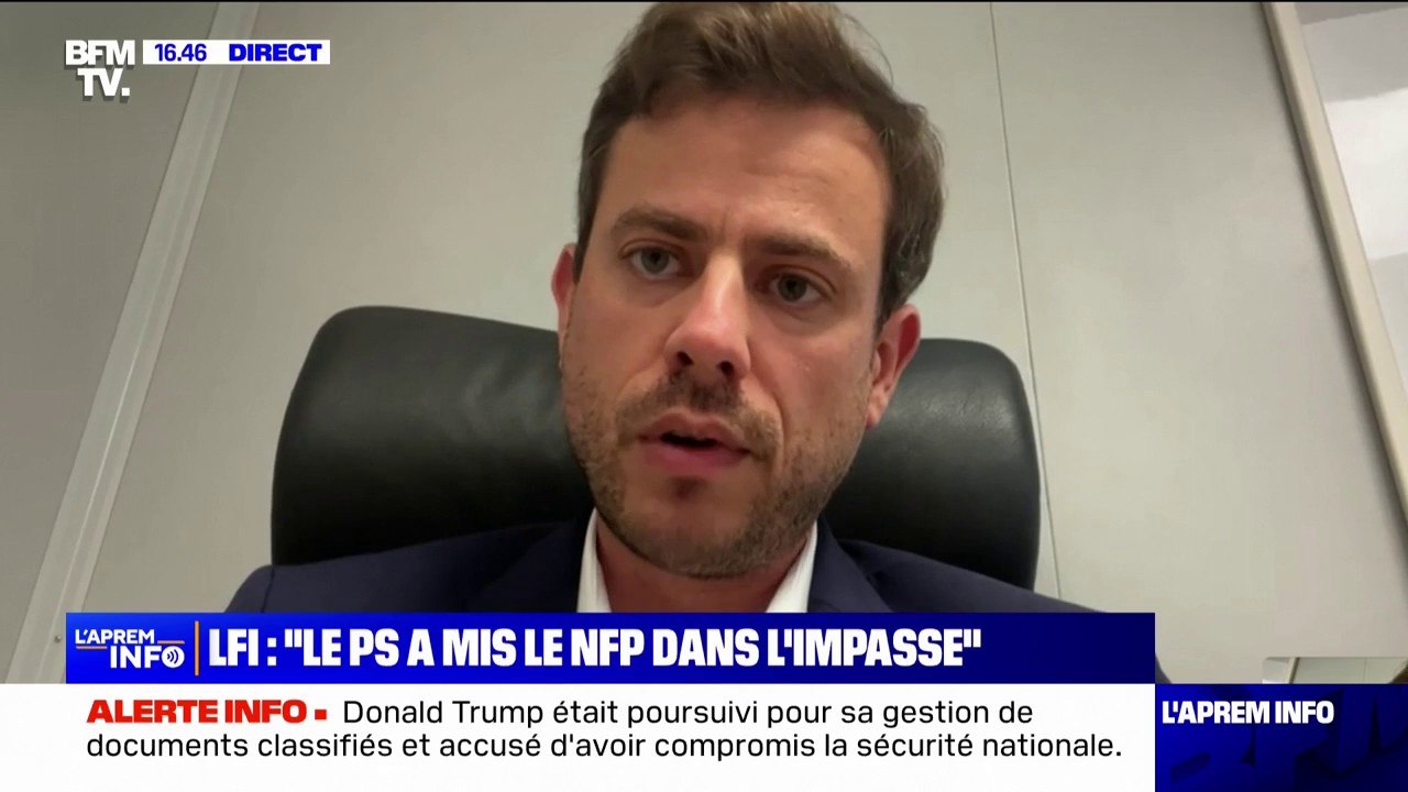 Présidence de l'Assemblée nationale: Paul Vannier (député LFI-NFP) appelle "le Nouveau Front populaire à se réunir très rapidement pour faire émerger ensemble une candidature unique au perchoir"