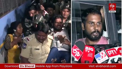 చిక్కడపల్లి సెంట్రల్​ లైబ్రరీ వద్ద ఉద్రిక్తత - నిరుద్యోగులను అరెస్ట్​ చేసిన పోలీసులు