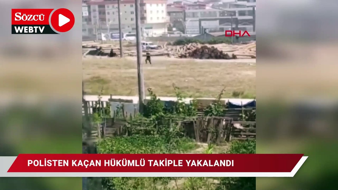 Polisten kaçan hükümlü takiple yakalandı; o anlar kamerada