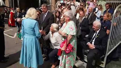 Charles presents the new King's Colour to Jersey Sea Cadets