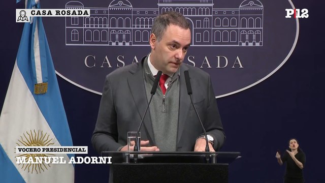 Adorni dice que solo Dios sabe qué pasará con el peso en el futuro después de los anuncios referidos a los U$S financieros