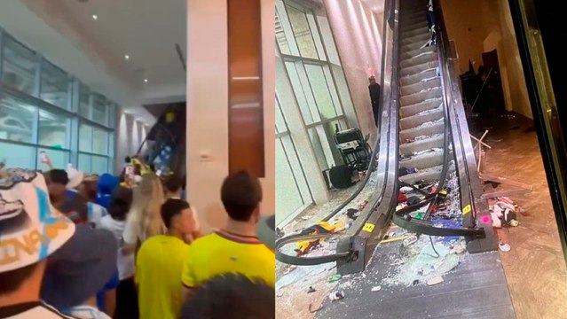 Final Copa América: Aficionados destrozan una de las entradas al Hard Rock Stadium previo al Argentina vs. Colombia