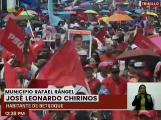 En el mcpio. Rafael Rángel ciudadanos del edo. Trujillo marcha por la paz y el futuro
