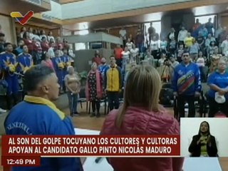 Cultores y cultoras al son del golpe tocuyano apoyan al candidato Nicolás Maduro