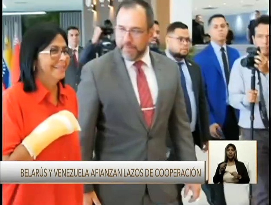 Vicepdta. Delcy Rodríguez sostiene reunión y afianza lazos de cooperación con delegación de Belarús