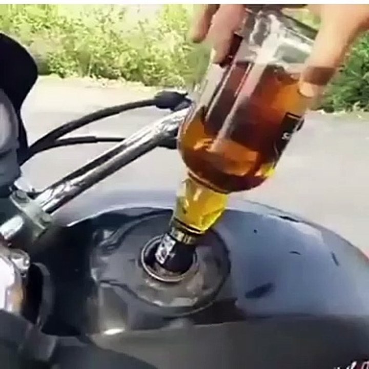 Shrab bottle in bike funny video