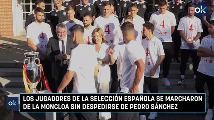 Los jugadores de la selección española se marcharon de la Moncloa sin despedirse de Pedro Sánchez