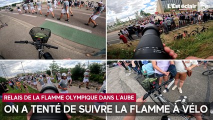 Notre journaliste a essayé de suivre le relais de la flamme olympique à vélo