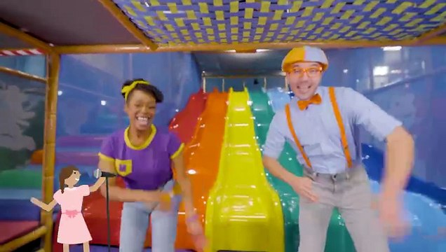 Blippi and Meekah Get the Wiggles Out at the Indoor Playground - Brand New BLIPPI Kids Song