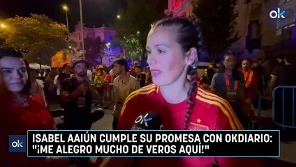 Isabel Aaiún cumple su promesa con OKDIARIO: "¡Me alegro mucho de veros aquí!"