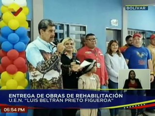 Jefe de Estado entregó rehabilitado la U.E.N. “Luis Beltrán Prieto Figueroa” en el estado Bolívar