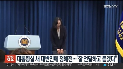 대통령실 신임 대변인에 정혜전…"잘 전달하고 듣겠다"