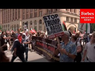 Protestors March Outside Republican National Convention In Milwaukee, Wisconsin