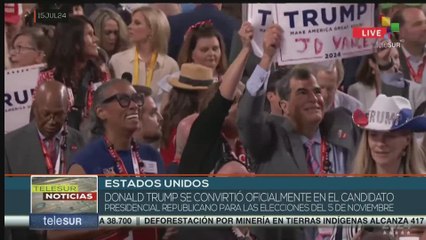 El expresidente Donald Trump fue seleccionado como candidato oficial del partido republicano