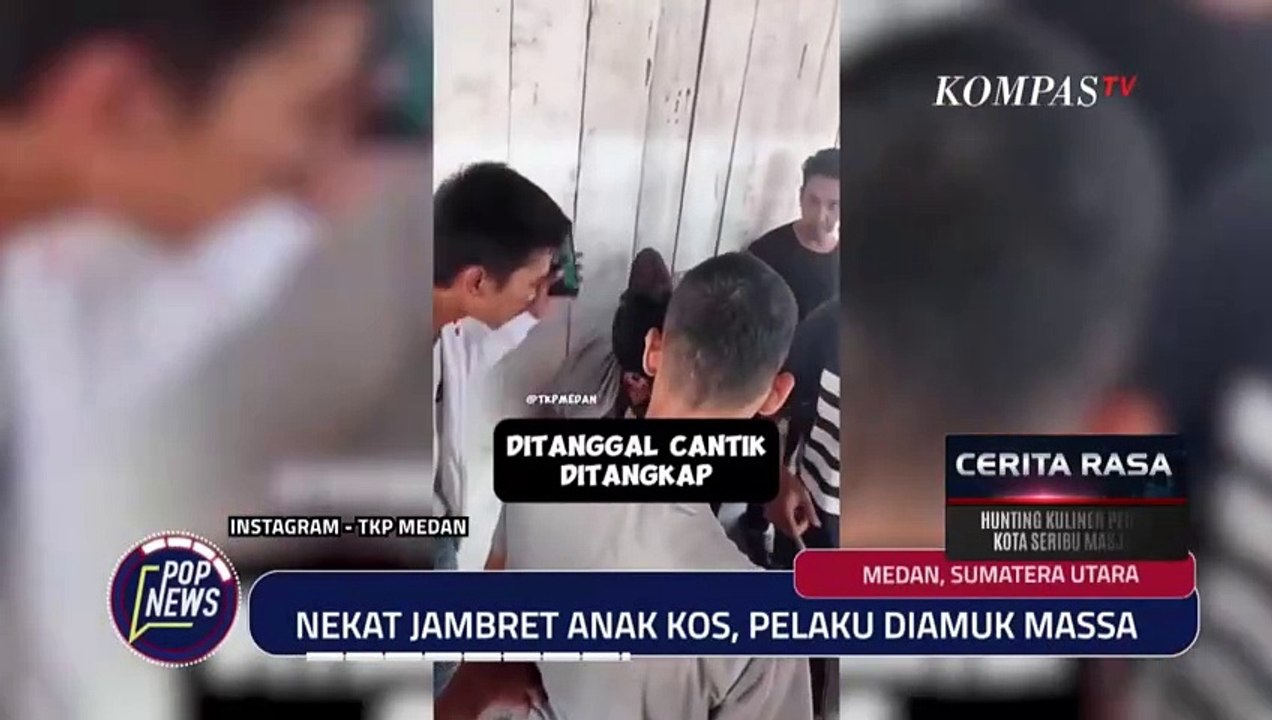 Pelaku Jambret Anak Kos Diamuk Warga di Medan