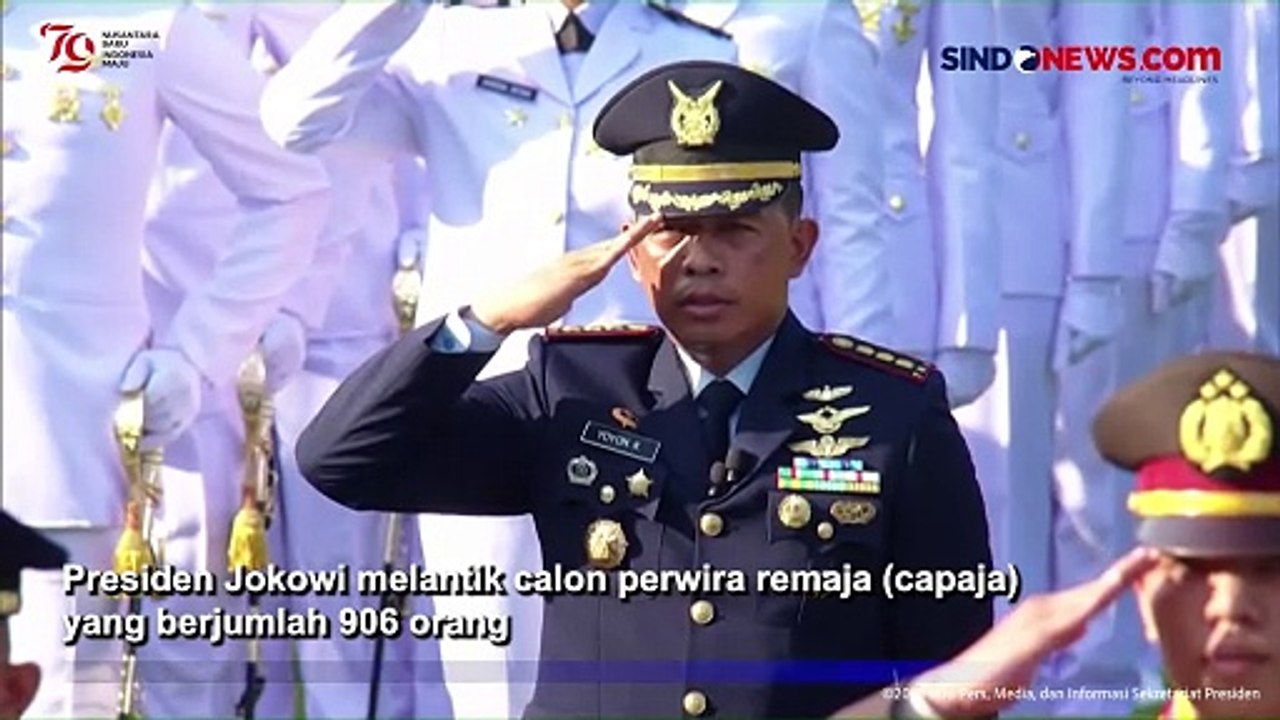 Presiden Jokowi Lantik 906 Perwira TNI-Polri di Halaman Istana Merdeka