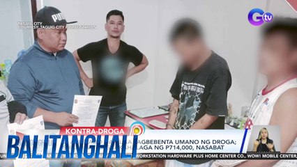2, arestado dahil sa pagbenta umano ng droga; Shabu na nagkakahalaga ng P714,000, nasabat | Balitanghali