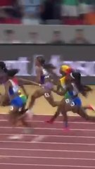 Sha'Carri anchors USA's 4x100 WORLD TITLE ‍