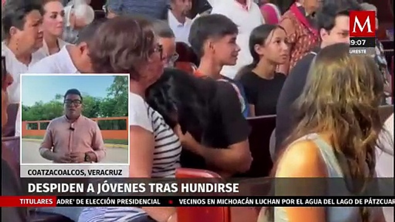 Despiden a los siete jóvenes que fallecieron luego de hundirse en el río Calzadas