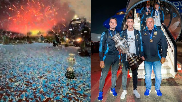 La Selección de Argentina ya está en su país y así son recibidos tras ganar la Copa América