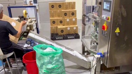 Kinsunpack coffee bean grains weighing packing machine with TTO Printer Thermal Transfer Overprinting one way coffee valve aluminum film
