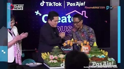 Erick Thohir Hadiri Launching Kolaborasi PT Pos dan Tiktok Ciptakan Ekonomi Digital Terbesar