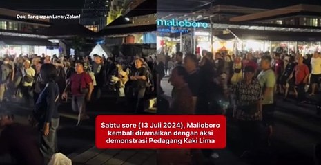 Malioboro Yogyakarta Kembali Geger, Ratusan PKL Teras Malioboro 2 Demo