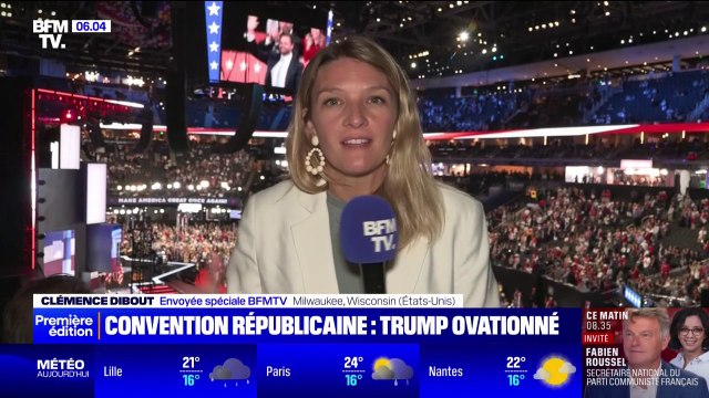 Convention républicaine: Donald Trump accueilli en héros pour sa première apparition publique à Milwaukee