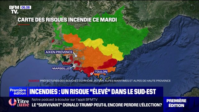 Chaleur, sécheresse et vents forts: les pompiers sur le qui-vive face à un risque d'incendie élevé dans le sud-est