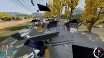 BeamNG Drive - Pickup Truck Crashes Through Mobile Home