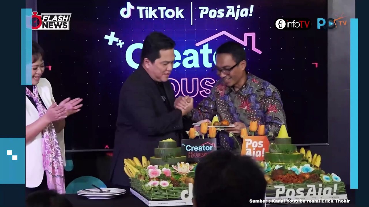 ERICK THOHIR HADIRI LAUNCHING KOLABORASI PT POS DAN TIKTOK: CIPTAKAN EKONOMI DIGITAL TERBESAR