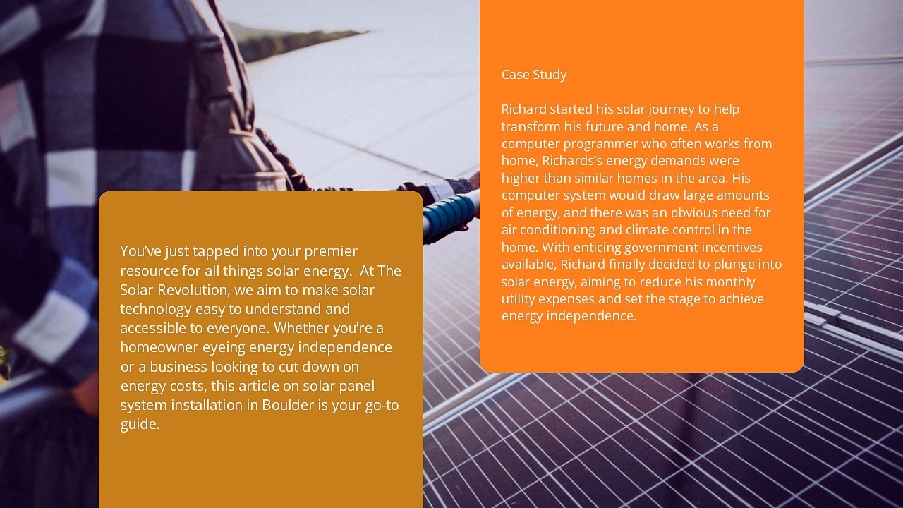 Solar Panel System Installation Boulder