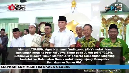 Kementrian ATR BPN Serahkan Sertipikat Wakaf Masjid Sunan Giri