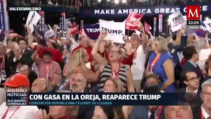 Donald Trump Reaparece en Convención Republicana con Gasa en la Oreja