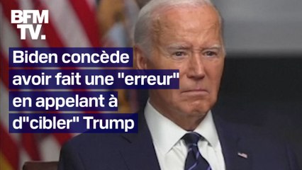 Joe Biden concède lors d'une interview que c'était une "erreur" d'appeler à "cibler" Donald Trump