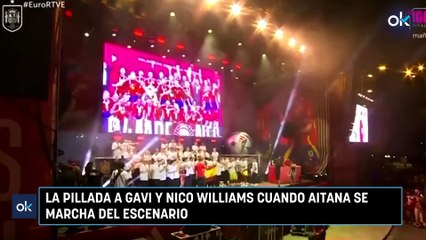 La pillada a Gavi y Nico Williams cuando Aitana se marcha del escenario