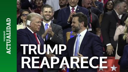 Trump reaparece con la oreja vendada en Milwaukee