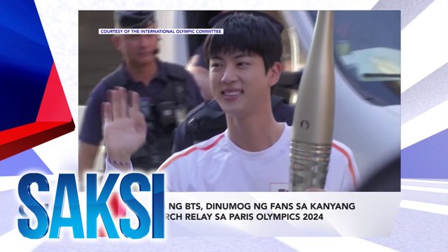 SAKSI RECAP: Jin ng BTS, dinumog ng fans sa kanyang torch relay sa Paris Olympics 2024 (Originally aired on July 15, 2024)