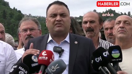 Rize'de çay fabrikası protestosu