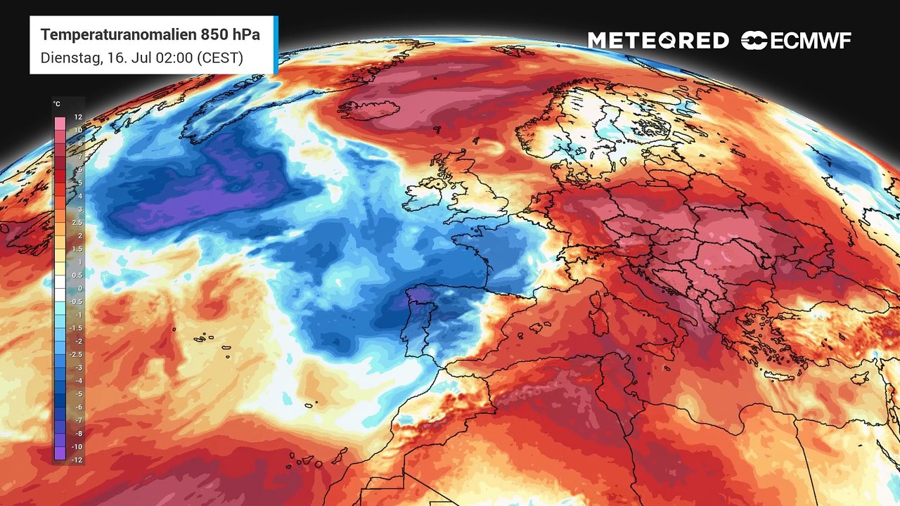 Heat Dome über weiten Teilen Europas! Extreme Hitzewellen erfassen den Kontinent