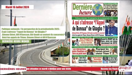 Titrologue du 16 Juillet 2024  À qui s'adresse l'appel de Bonoua de Gbagbo