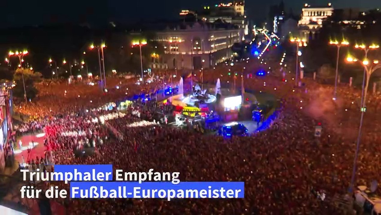 Triumphaler empfang in spanien für europameister
