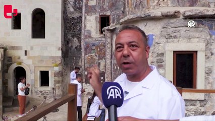 Sümela Manastırı'nın freskleri restorasyonla gün yüzüne çıkarılıyor