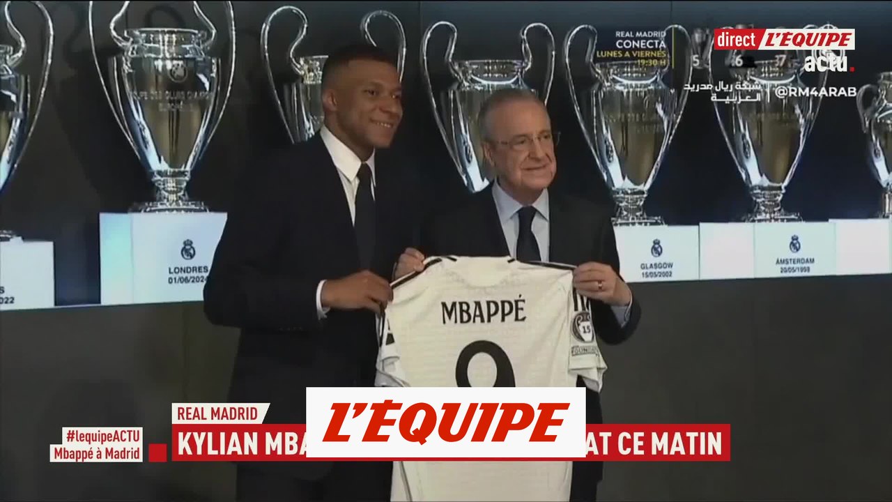 Mbappé présente son maillot du Real Madrid - Foot - Transferts