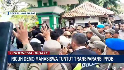 Demo Mahasiswa Tuntut Transparansi PPDB di Disdik Kota Bekasi Berakhir Ricuh