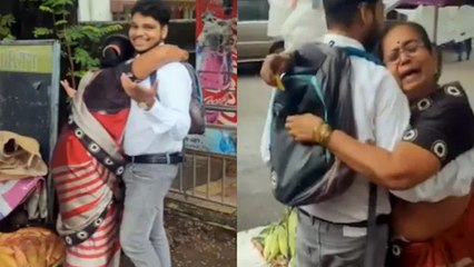 सब्जी बेंचने वाली का मां बेटा जब बना CA, रोक ना पाई खुशी के आंसू, भावुक पल